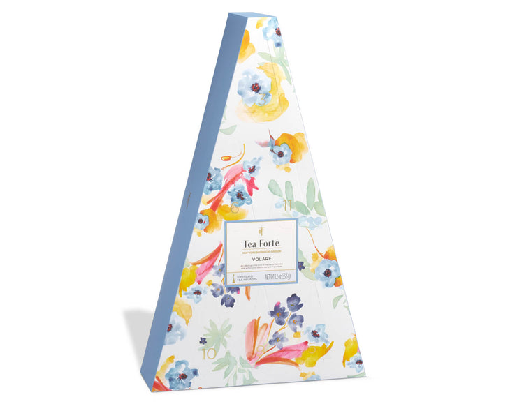 Side view of Volare 12 days of Teas box with doors closed