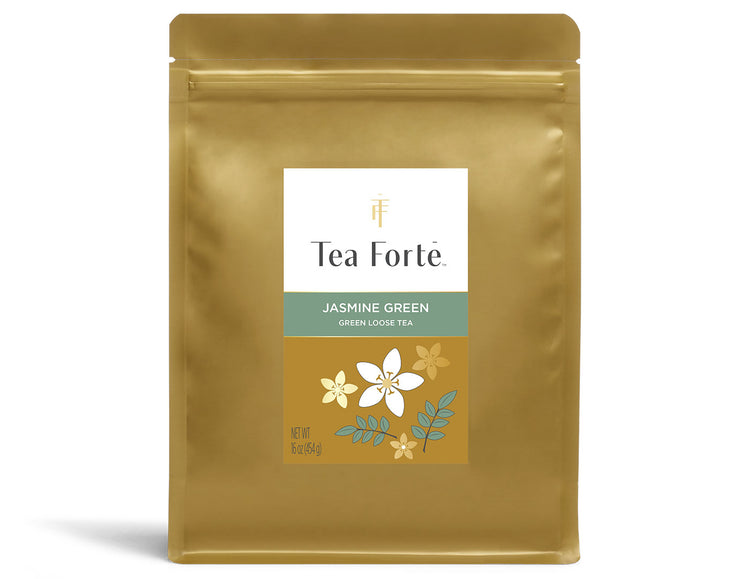 Jasmine Green Loose Tea Bulk Pouch, front
