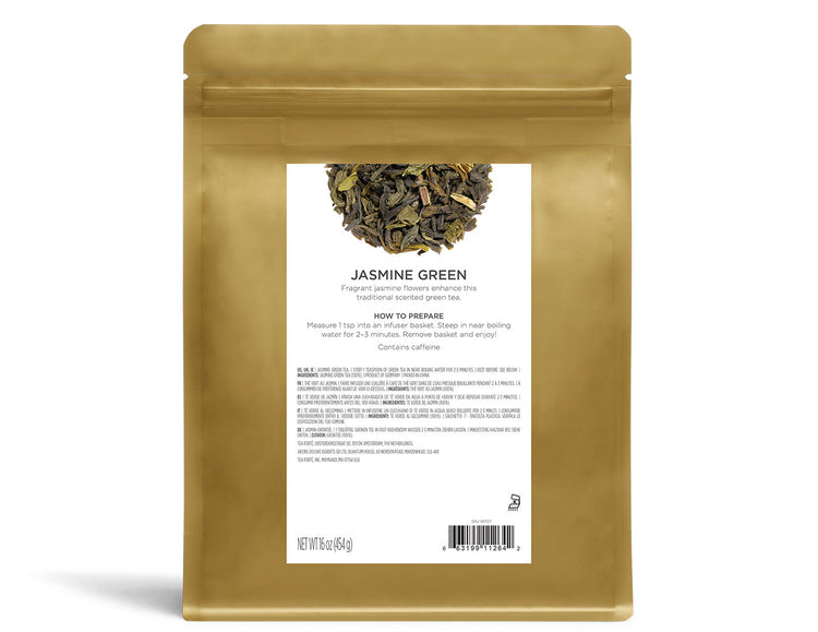 Jasmine Green Loose Tea Bulk Pouch, back