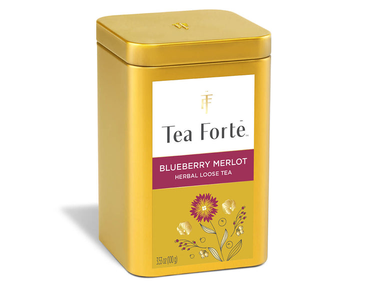 Loose Leaf Tea Canisters Blueberry Merlot Tea - side