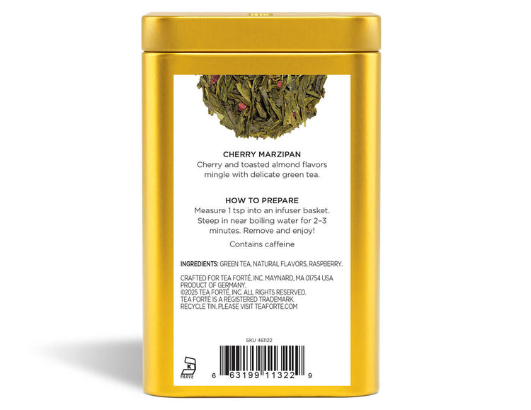 Cherry Marzipan Loose Leaf Tea Canister - back view