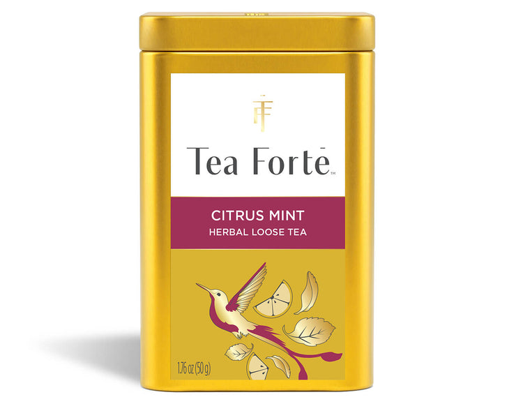 Loose Leaf Tea Canisters Citrus MInt Tea - front view