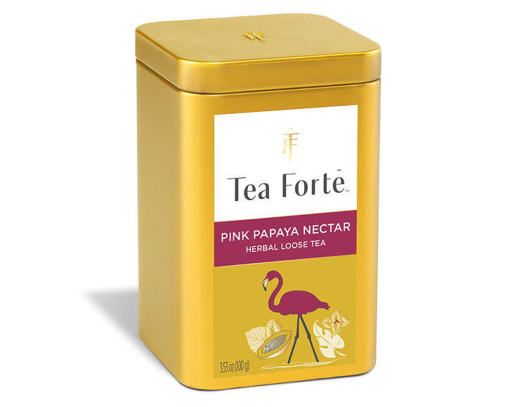 Loose Leaf Tea Canisters Pink Papaya Nectar - side view