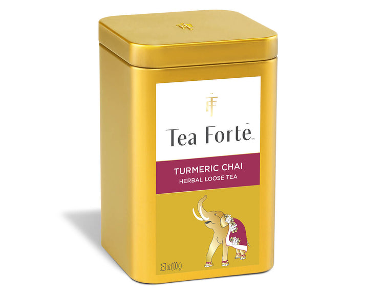 Loose Leaf Tea Canisters Turmeric Chai -side view