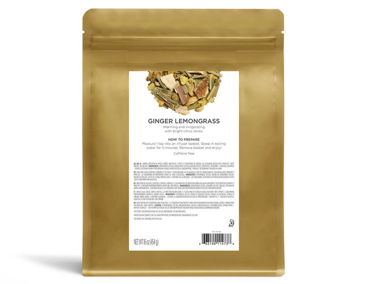Ginger Lemongrass Loose Tea Pouch, back side