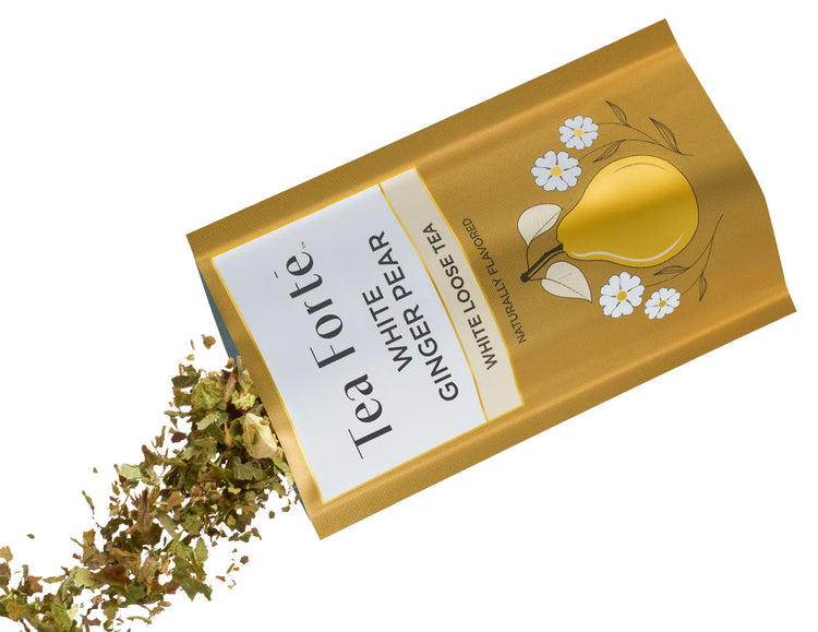 Single Steeps Sampler pouches open and pouring out tea