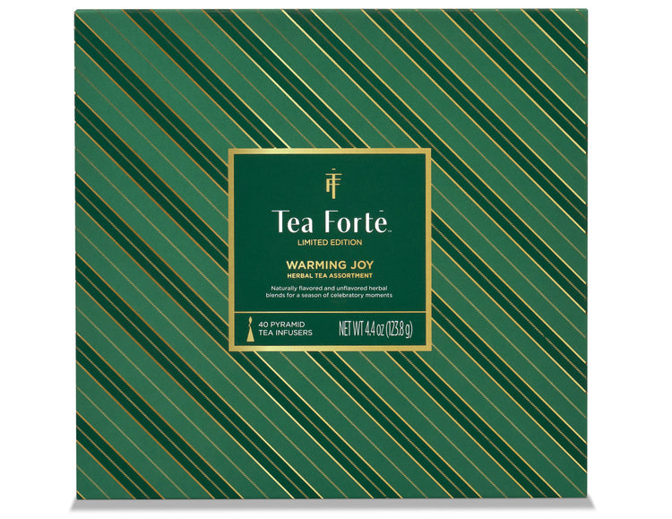 Warming Joy Tea Chest Herbal, with lid closed, facing front