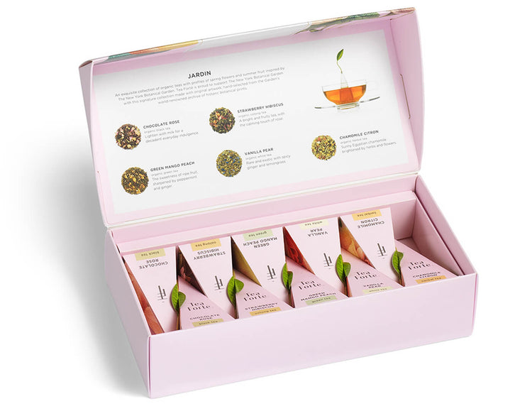 Jardin tea assortment in a 10 count petite presentation box with lid closed