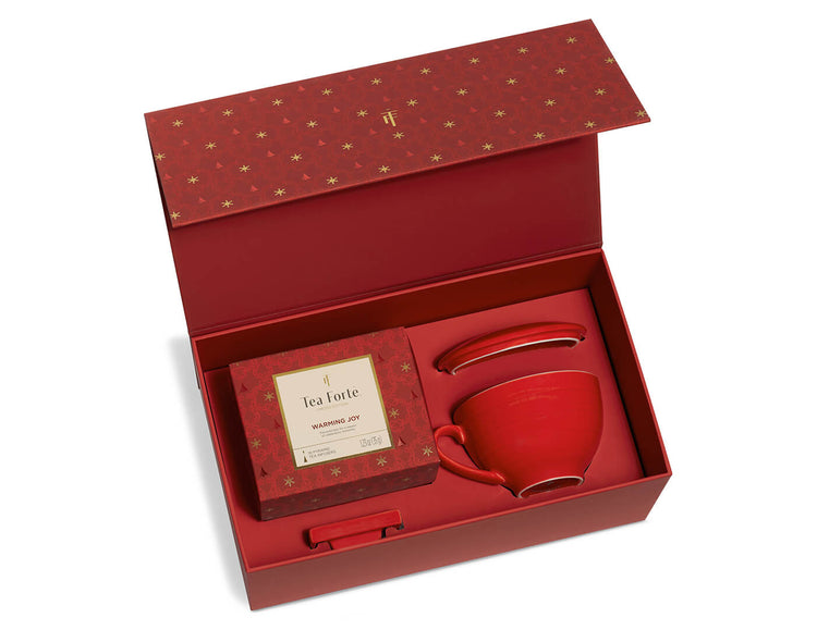 Warming Joy Gift Set open, revealing contents inside