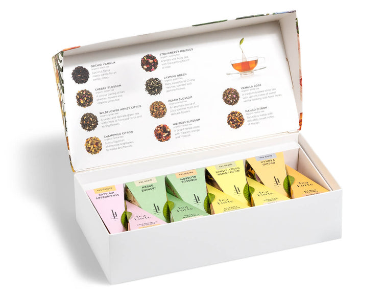 Petite Presentation Box Jubilee of 10 pyramid infusers, box open