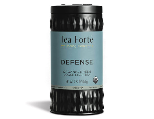 Defense tea in a canister of loose tea