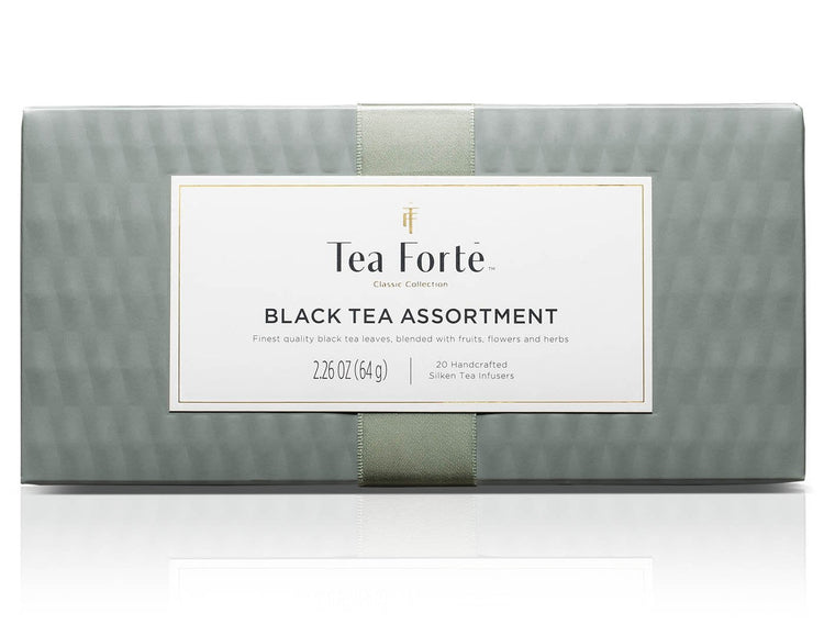 Black tea assortment in a 20 count presentation box - view of box top